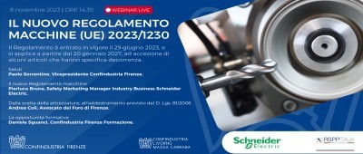 Seminario On line - IL NUOVO REGOLAMENTO MACCHINE (UE) 2023/1230 - Mercoledì 8 Novembre ore 14.30